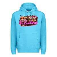 Ocean Blue be my valentine Premium Hoodie - HowdyJamesFarm