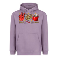 Lavender Peace love hot chocolate Heavyweight Hoodie - NancyCooperArtShop