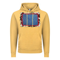 Vintage Mustard cowhide bandana denim background Vintage Hoodie - AdoDesignShop