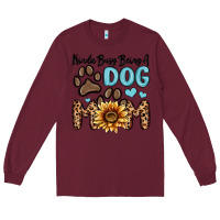 Burgundy kinda busy being a dog mom Long Sleeve Tee - MaliasSmallBusiness