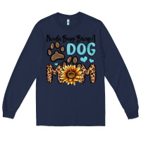 Navy kinda busy being a dog mom Long Sleeve Tee - MaliasSmallBusiness