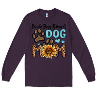 Plum kinda busy being a dog mom Long Sleeve Tee - MaliasSmallBusiness