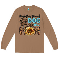 Toasted Coconut kinda busy being a dog mom Long Sleeve Tee - MaliasSmallBusiness