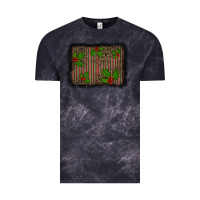Cloud Black christmas plaid leopard mistletoe background Vintage Tee - BarkalooDesign