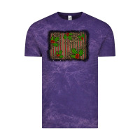 Cloud Purple christmas plaid leopard mistletoe background Vintage Tee - BarkalooDesign