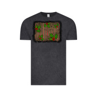 Vintage Black christmas plaid leopard mistletoe background Vintage Tee - BarkalooDesign