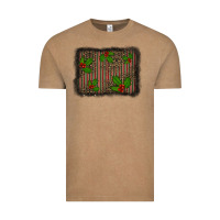 Vintage Coffee christmas plaid leopard mistletoe background Vintage Tee - BarkalooDesign