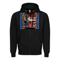 Black Western Red White Rawr Dinosaur Zipper Hoodie - LillyAllenDesigns