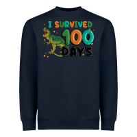 Navy i survived 100 days Heavyweight Sweatshirt - MaliasSmallBusiness