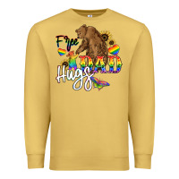 Antique Gold Free Dad hugs Premium Sweatshirt - NancyCooperArtShop