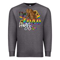 Charcoal Heather Free Dad hugs Premium Sweatshirt - NancyCooperArtShop