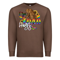 Chestnut Free Dad hugs Premium Sweatshirt - NancyCooperArtShop