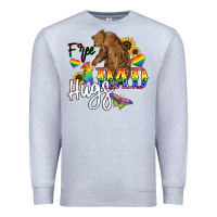 Heather Grey Free Dad hugs Premium Sweatshirt - NancyCooperArtShop