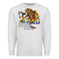Oatmeal Heather Free Dad hugs Premium Sweatshirt - NancyCooperArtShop