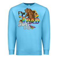 Ocean Blue Free Dad hugs Premium Sweatshirt - NancyCooperArtShop