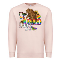Pale Pink Free Dad hugs Premium Sweatshirt - NancyCooperArtShop