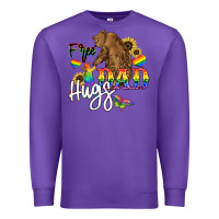 Purple Free Dad hugs Premium Sweatshirt - NancyCooperArtShop