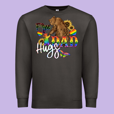 Free Dad Hugs Premium Sweatshirt Designed By Nancycooperartshop