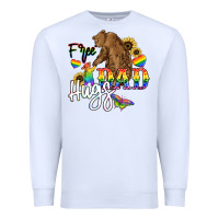 White Free Dad hugs Premium Sweatshirt - NancyCooperArtShop