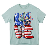 Arona Love 4th of July with gnomes 4th of july Heavy Core Tee - CowGirlArtShop