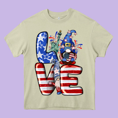 Love 4th Of July With Gnomes 4th Of July Heavy Core Tee Designed By Cowgirlartshop