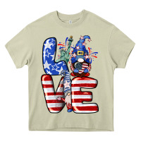 Mossy Love 4th of July with gnomes 4th of july Heavy Core Tee - CowGirlArtShop