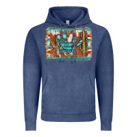 Vintage Denim cactus cowhide serape Vintage Hoodie - AdoDesignShop