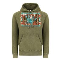 Vintage Olive cactus cowhide serape Vintage Hoodie - AdoDesignShop