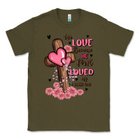 Army Green valentine cross Classic Tee - MaliasSmallBusiness