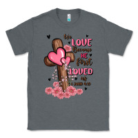 Charcoal Heather valentine cross Classic Tee - MaliasSmallBusiness