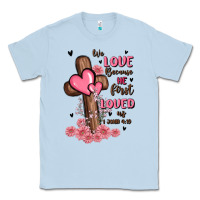 Dusty Blue valentine cross Classic Tee - MaliasSmallBusiness