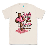 Natural valentine cross Classic Tee - MaliasSmallBusiness
