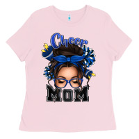 Cheer Mom Messy Bun Ladies Tee | Teevron