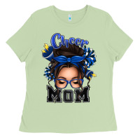Matcha cheer mom messy bun Ladies Tee - texasbilliewilder