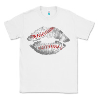White baseball lips Classic Tee - AdoDesignShop