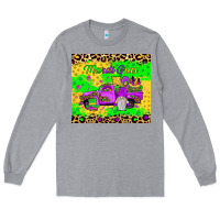 Heather Grey mardi gras gnome truck Long Sleeve Tee - JahusDesignShop