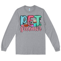 Heather Grey pet groomer Long Sleeve Tee - MaliasSmallBusiness