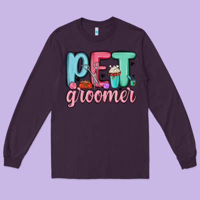 Pet Groomer Long Sleeve Tee Designed By Maliassmallbusiness