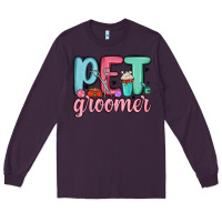 Plum pet groomer Long Sleeve Tee - MaliasSmallBusiness