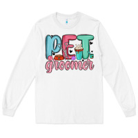 White pet groomer Long Sleeve Tee - MaliasSmallBusiness