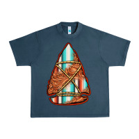 Midnight Navy turquoise serape tooled leather arrowhead Urban Heavy Tee - Jasminsmagicworld