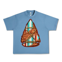 Pebble Blue turquoise serape tooled leather arrowhead Urban Heavy Tee - Jasminsmagicworld