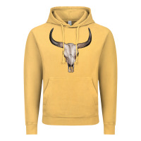 Vintage Mustard bullskull Vintage Hoodie - Artiststas