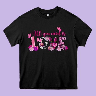 All You Need Is Love Valentine's Day Heavy Core Tee Designed By Fadigitalartstudio