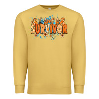 Antique Gold I am a survivor orange ribbon Kidney Cancer Premium Sweatshirt - NancyCooperArtShop