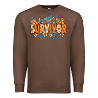 Chestnut I am a survivor orange ribbon Kidney Cancer Premium Sweatshirt - NancyCooperArtShop
