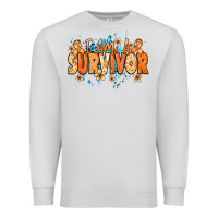 I Am A Survivor Orange Ribbon Kidney Cancer Premium Sweatshirt | Teevron