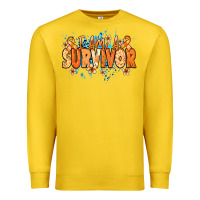 Lemon I am a survivor orange ribbon Kidney Cancer Premium Sweatshirt - NancyCooperArtShop