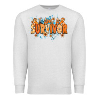 Oatmeal Heather I am a survivor orange ribbon Kidney Cancer Premium Sweatshirt - NancyCooperArtShop