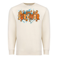 Sandshell I am a survivor orange ribbon Kidney Cancer Premium Sweatshirt - NancyCooperArtShop